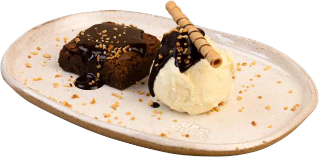 Brownie com sorvete